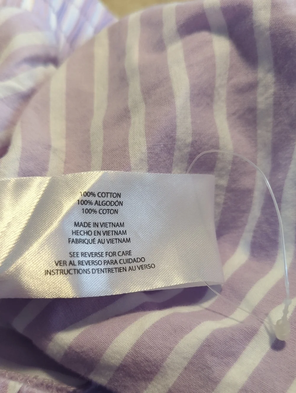 GAP Light Purple & White Striped Pajama Pants NWOT Large Women's Summer - Picture 8 of 8